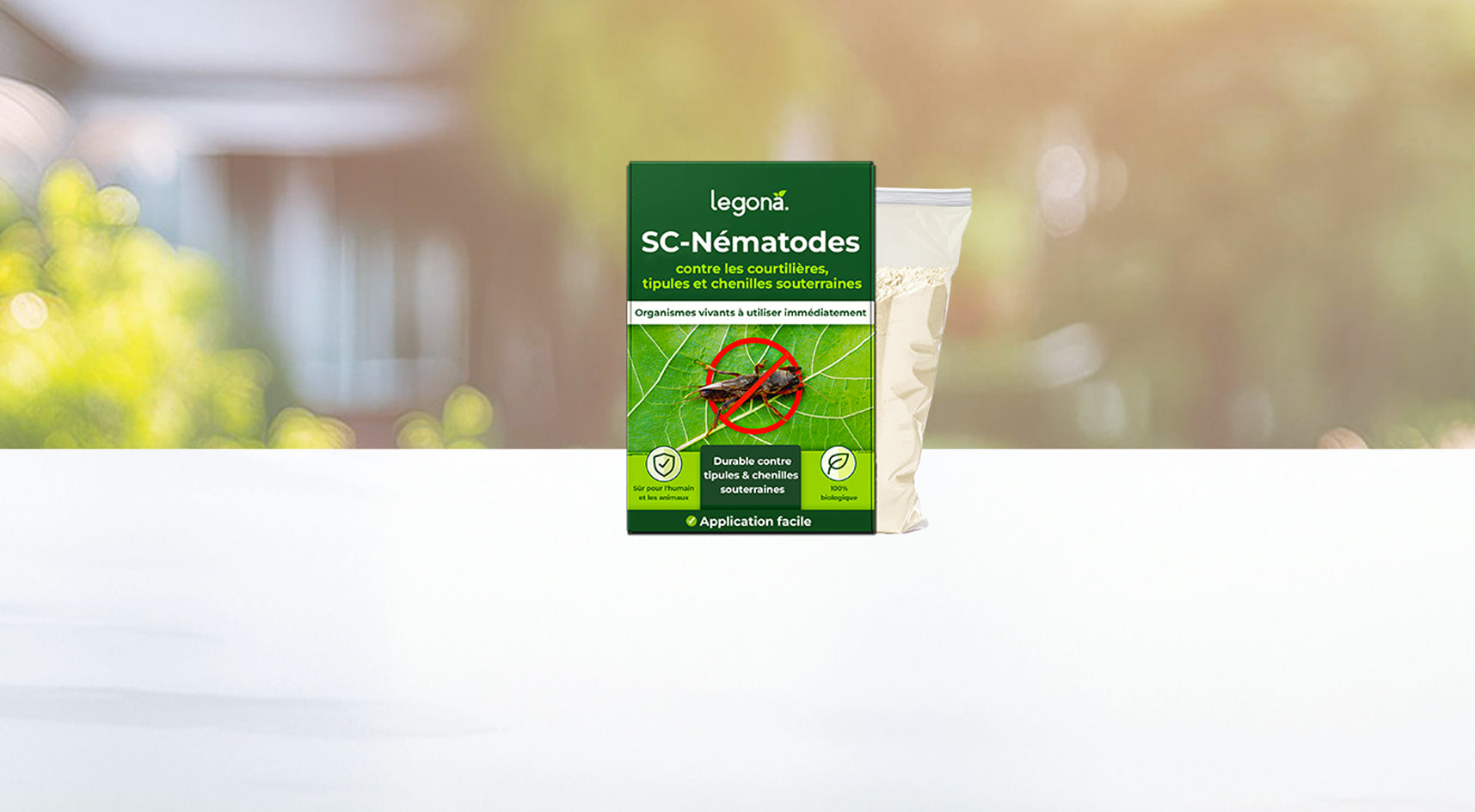 Legonà SC-Nématodes contre les courtilières, tipules et chenilles souterraines avec instructions d'application facile